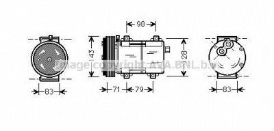 AVA QUALITY COOLING fdk279 -  Компрессор, кондиционер